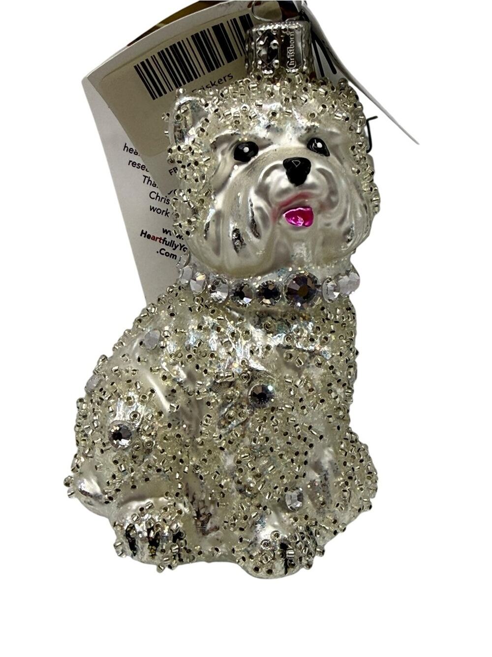 Heartfully Yours Limited Edition 74/1500 Friskers Blown Glass Ornament NWT